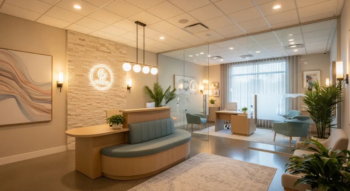 Female specialist conducting confidential gynecology consultation with patient