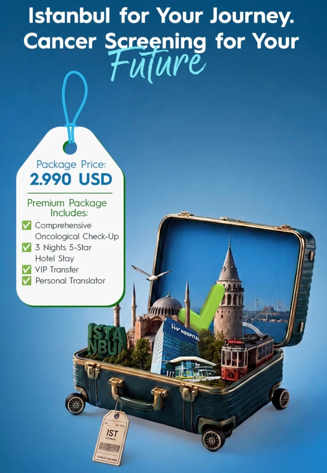 Liv Hospital Gold Cancer Screening package in Istanbul